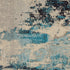 2' X 4' Ivory And Teal Blue Abstract Power Loom Non Skid Area Rug